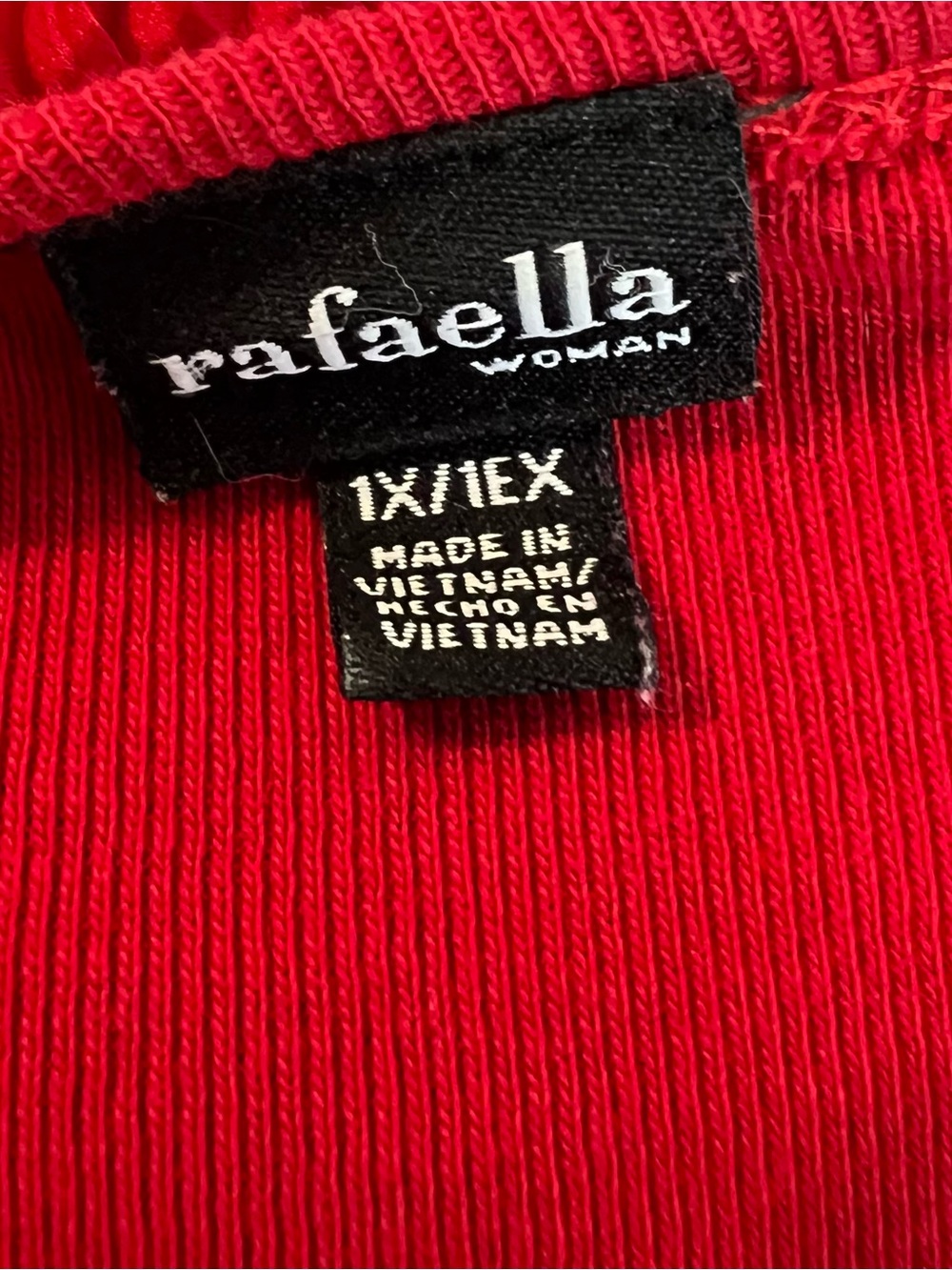 Rafaella Red Ruffle-Trim Cardigan with Flower Accent - Picture 3 of 4